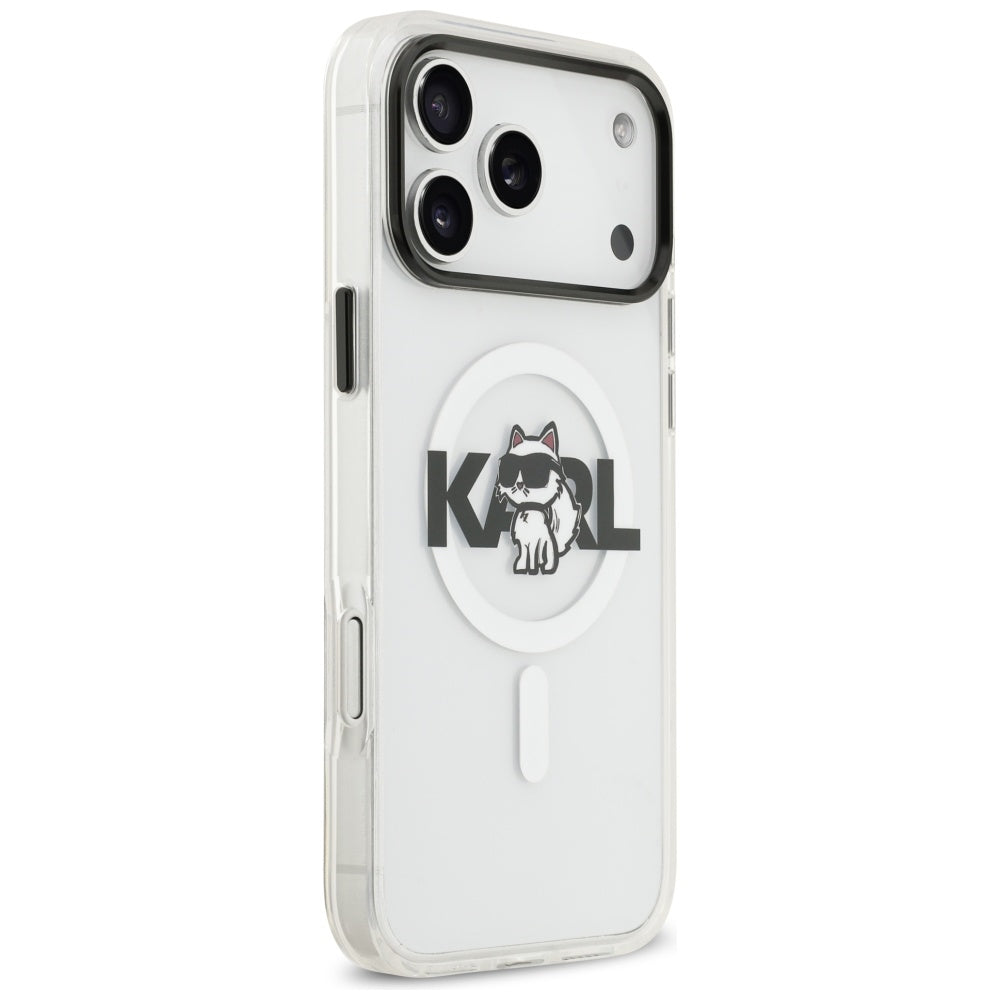 Karl Lagerfeld IML Choupette Sketch Logo MagSafe Case til iPhone 17 Pro - Klar