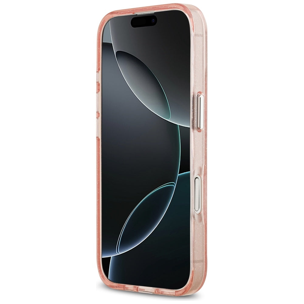 Karl Lagerfeld IML Glitter Karl & Choupette Heads Logo MagSafe iPhone 17 Case - Pink