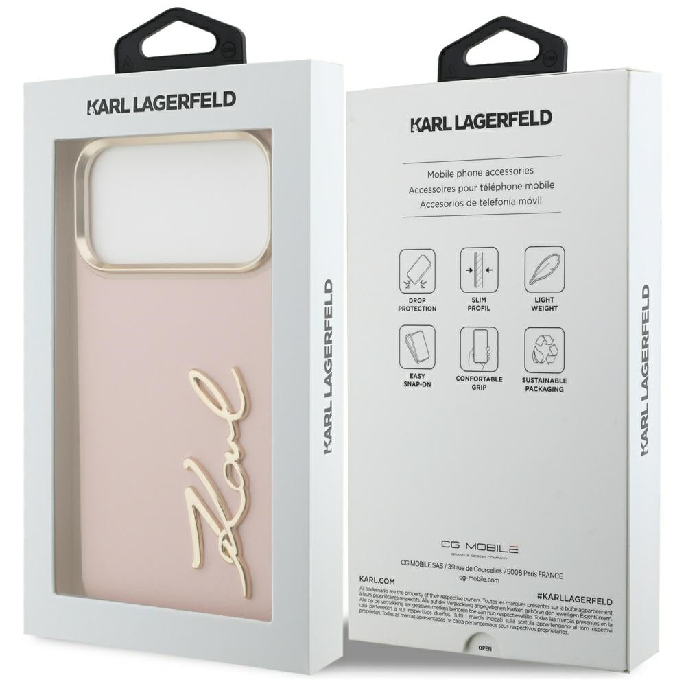 Karl Lagerfeld Karl Script Logo Case til iPhone 17 Pro Max - Pink