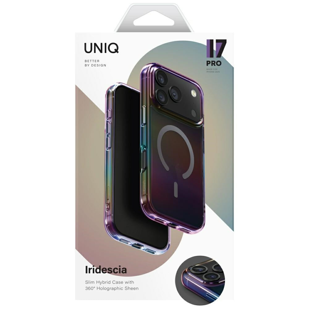 Uniq Iridescia Case til iPhone 17 Pro Magclick opladning - flerfarvet