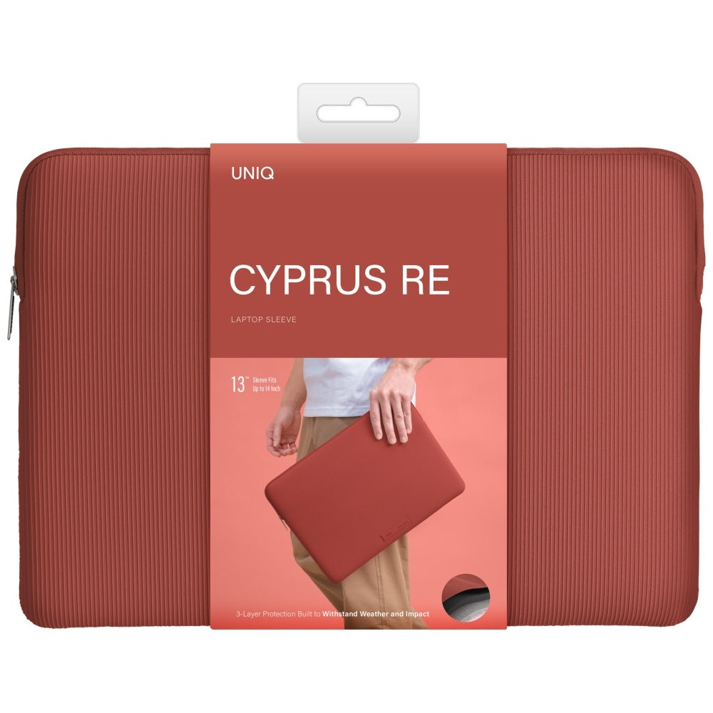 Uniq Cyprus Ridge Edition Laptop Sleeve til en 14" vandtæt neopren laptop - rød