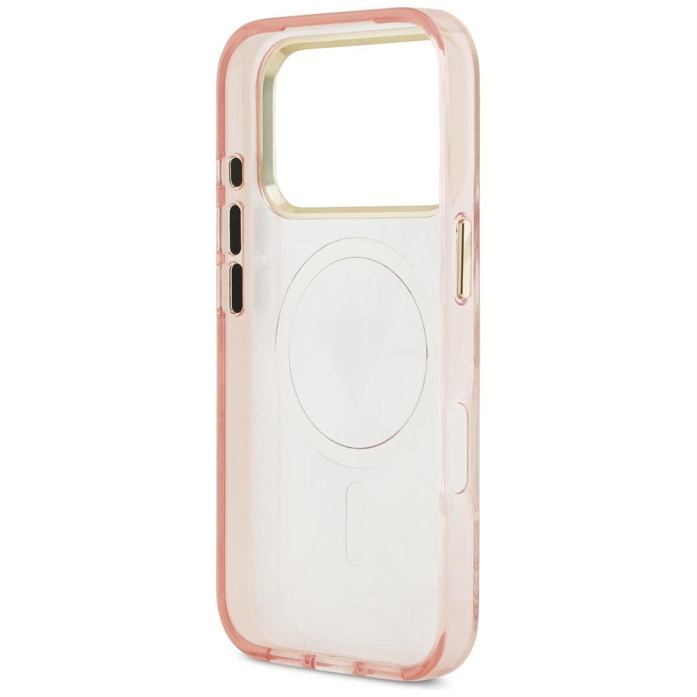 Guess Jungle Tonal Triangle MagSafe Case til iPhone 17 Pro Max - Pink