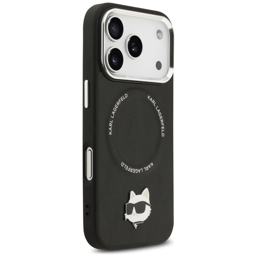 Karl Lagerfeld Choupette Pin MagSafe Case til iPhone 17 Pro - sort