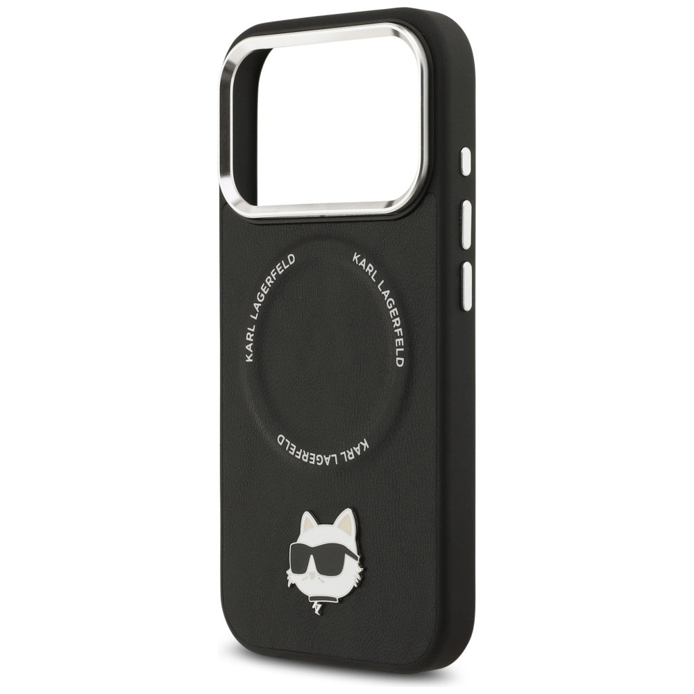 Karl Lagerfeld Choupette Pin MagSafe Case til iPhone 17 Pro - sort
