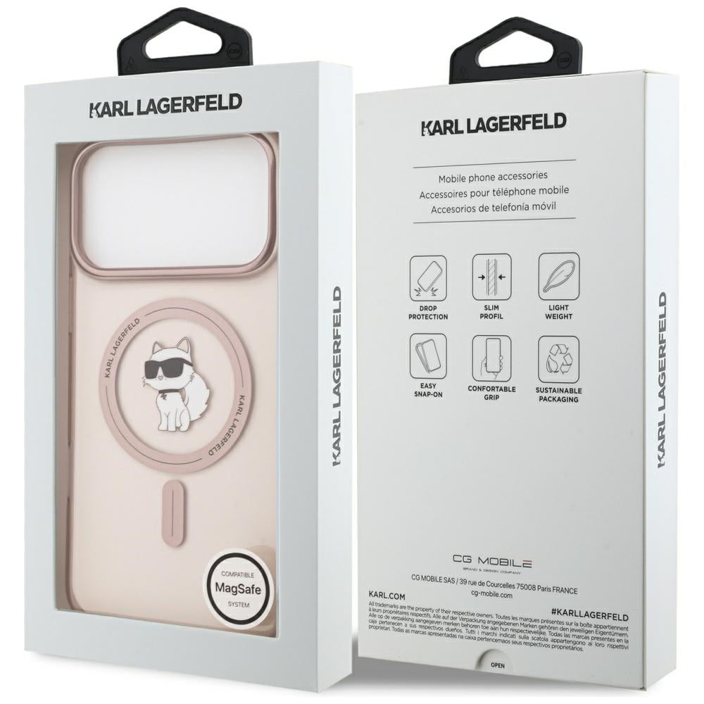 Karl Lagerfeld IML Choupette MagSafe Case til iPhone 17 Pro Max - Pink