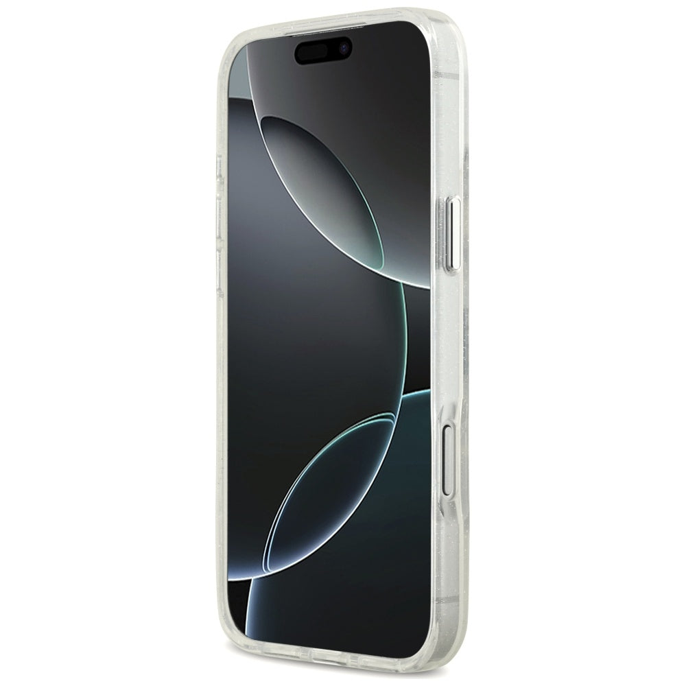 Karl Lagerfeld IML Glitter Karl & Choupette Sketch Logo MagSafe Case til iPhone 17 Pro Max - Clear