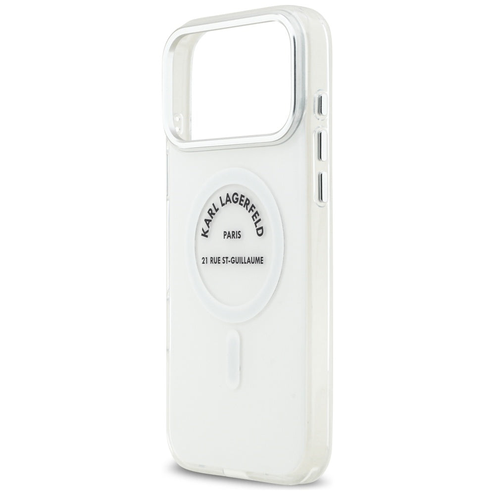 Karl Lagerfeld IML Karl RSG Logo MagSafe Case til iPhone 17 Pro Max - gennemsigtigt