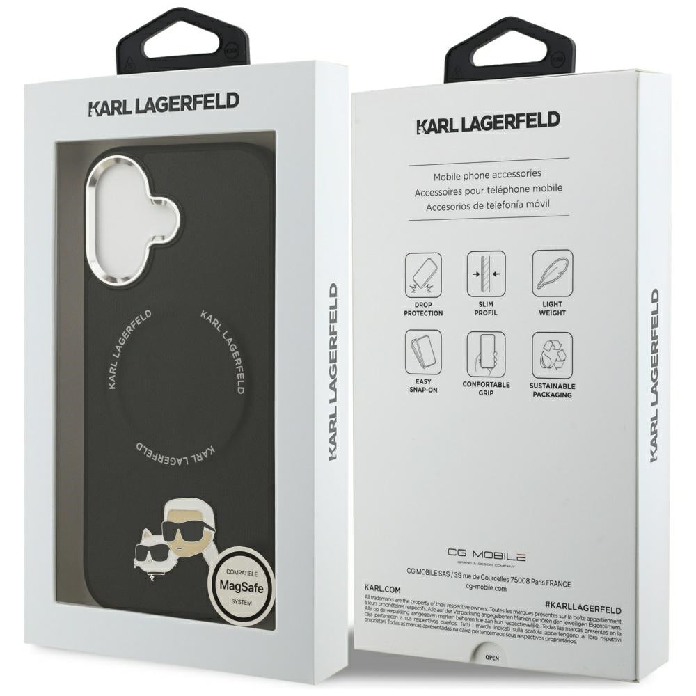 Karl Lagerfeld Karl & Choupette Pins MagSafe Case til iPhone 17 - sort