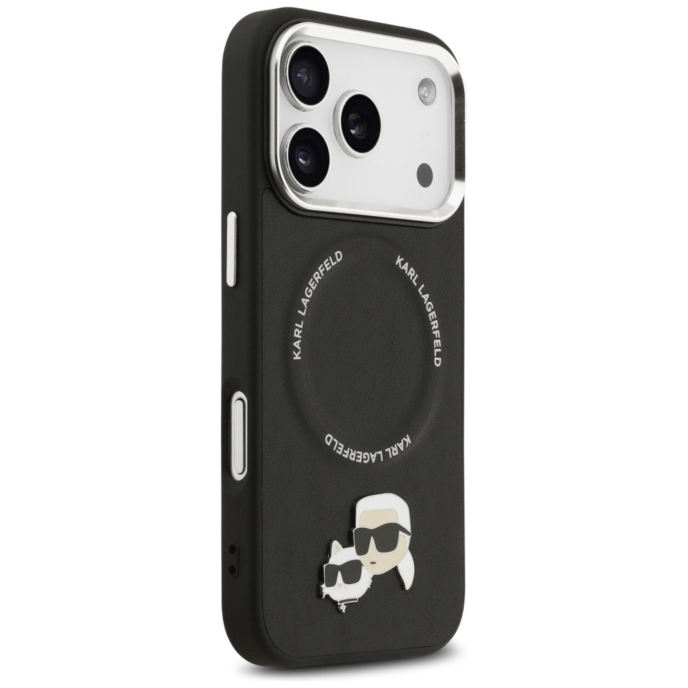 Karl Lagerfeld Karl & Choupette Pins MagSafe Case til iPhone 17 Pro Max - sort