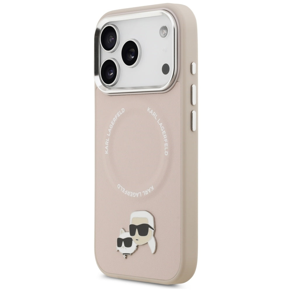 Karl Lagerfeld Karl & Choupette Pins MagSafe Case til iPhone 17 Pro Max - Pink