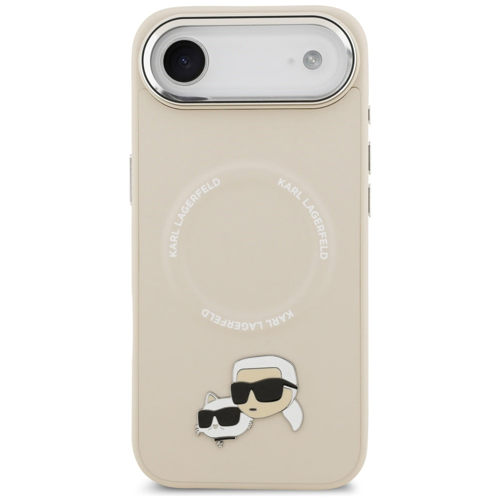 Karl Lagerfeld Karl & Choupette Pins MagSafe Case til iPhone Air - Beige