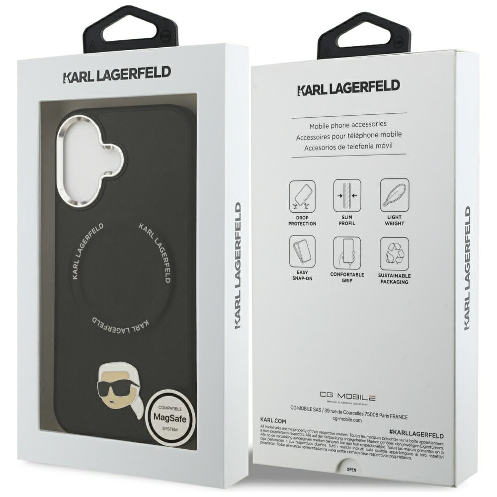Karl Lagerfeld Karl Pin MagSafe Case til iPhone 17 - sort