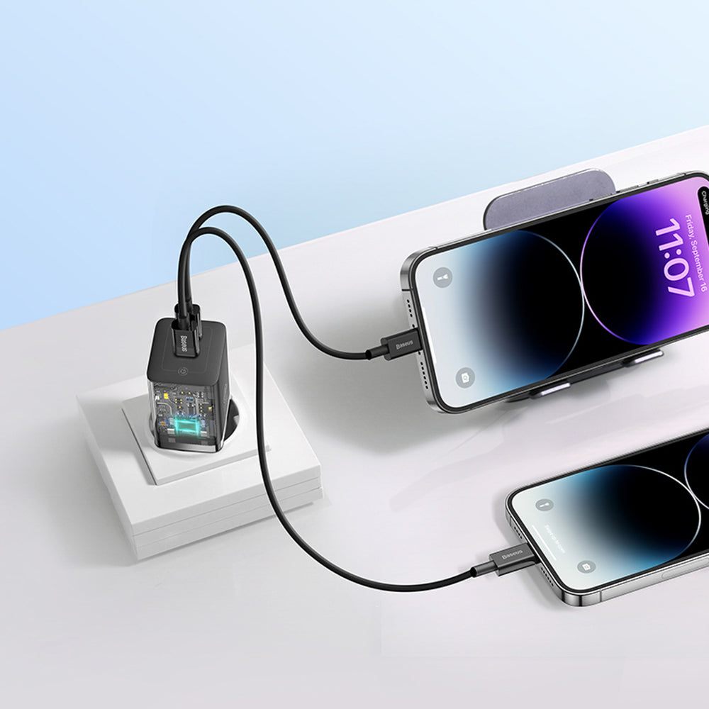 Baseus GaN5 Pro 40W 2xUSB-C Wall Charger - sort