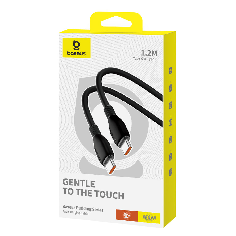 Baseus Pudding Series USB-C Cable - USB-C 100W 1.2m - Black