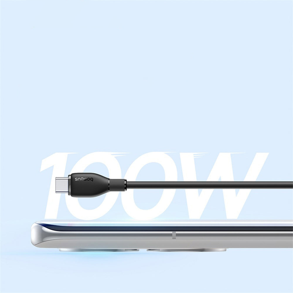 Baseus Pudding Series 100W USB-A - USB-C Cable 2m - Black