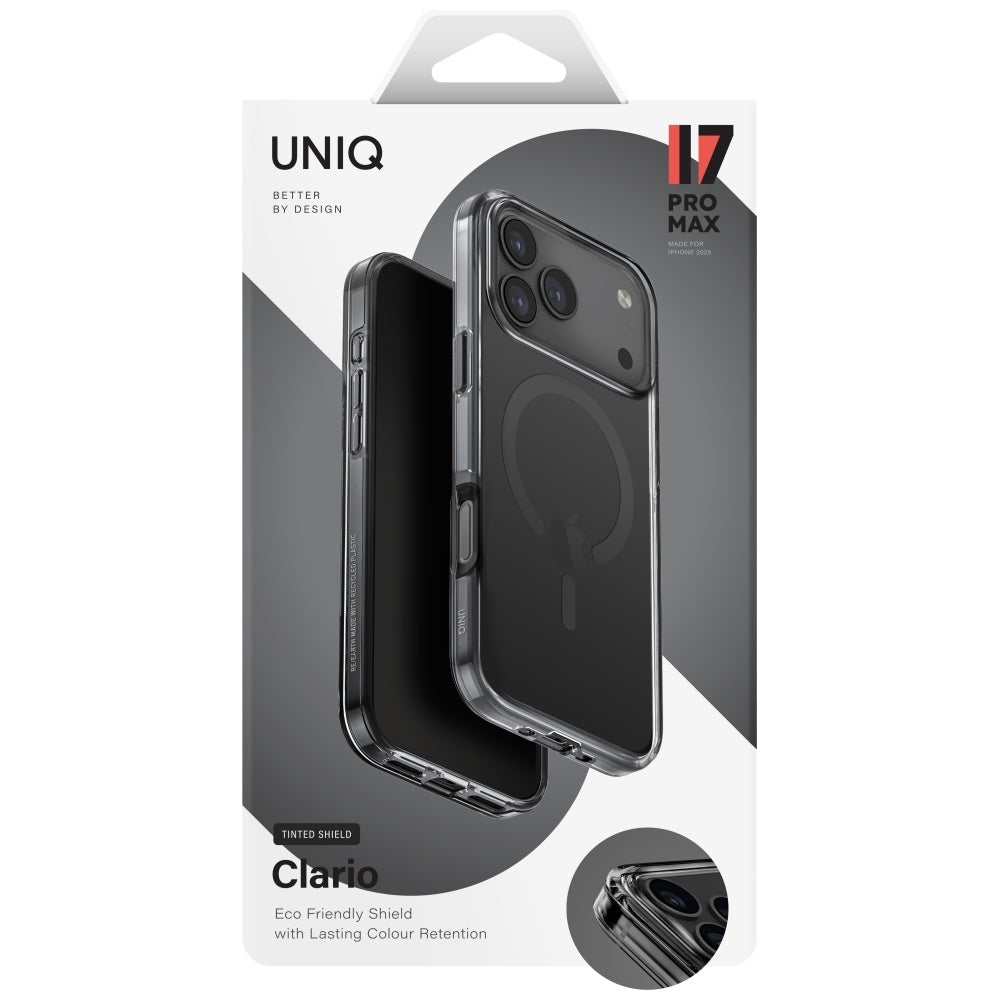 Uniq Clario Magclick opladningsfoder til iPhone 17 Pro Max - sort