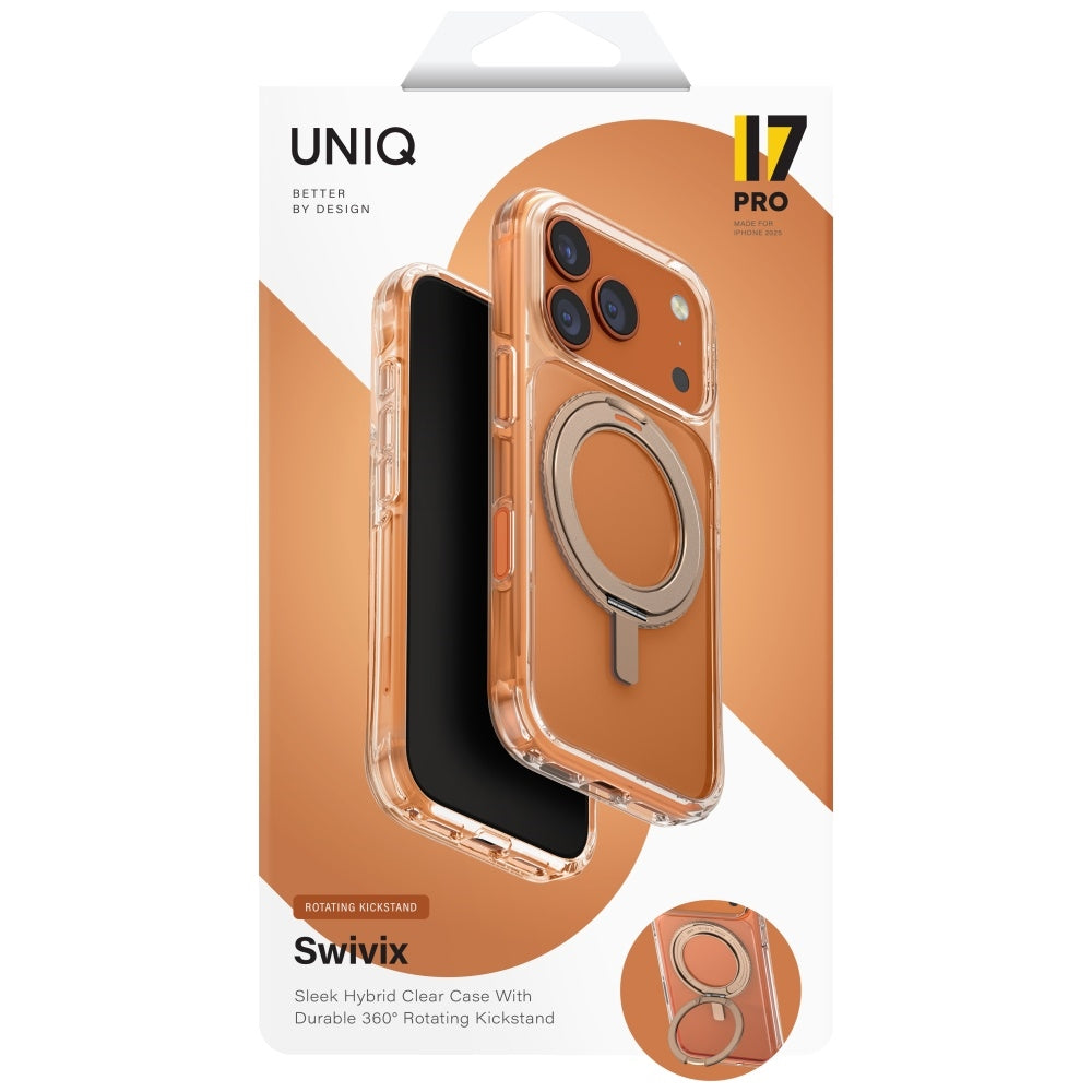 Uniq Swivix Roterende Kickstand 360 Case til iPhone 17 Pro - Guld