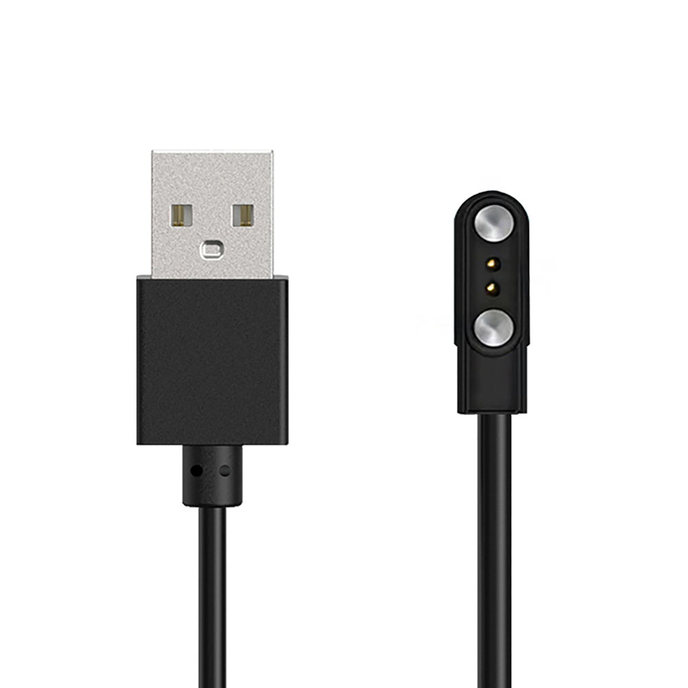HUL-01 Magnetisk oplader 2-pin 2,8 mm til 60 cm Smartwatches Sort