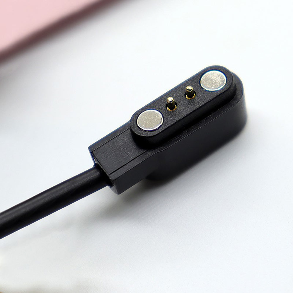 HUL-01 Magnetisk oplader 2-pin 2,8 mm til 60 cm Smartwatches Sort