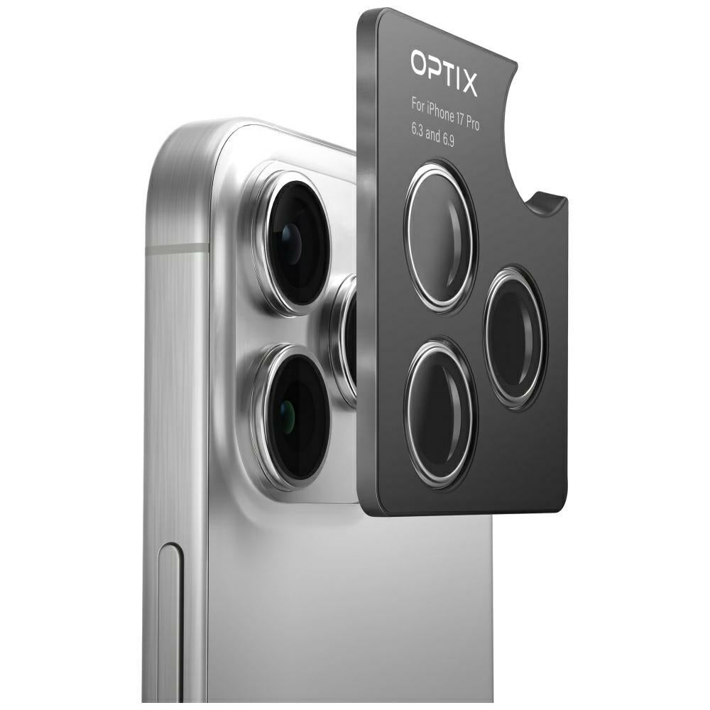 Uniq Optix Aluminium Camera Lens Protector til iPhone 17 med Applicator - Blå