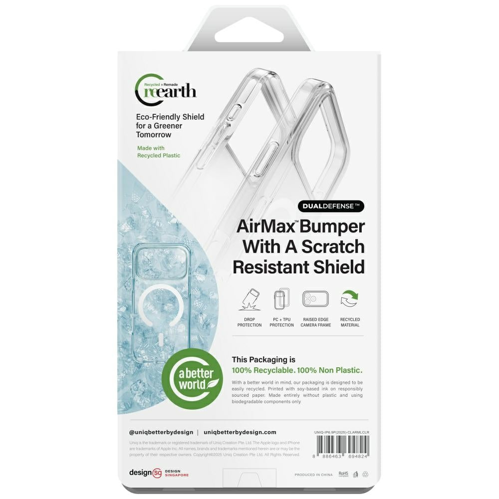 Uniq Clario Magclick opladningsfoder til iPhone 17 Pro Max - gennemsigtigt