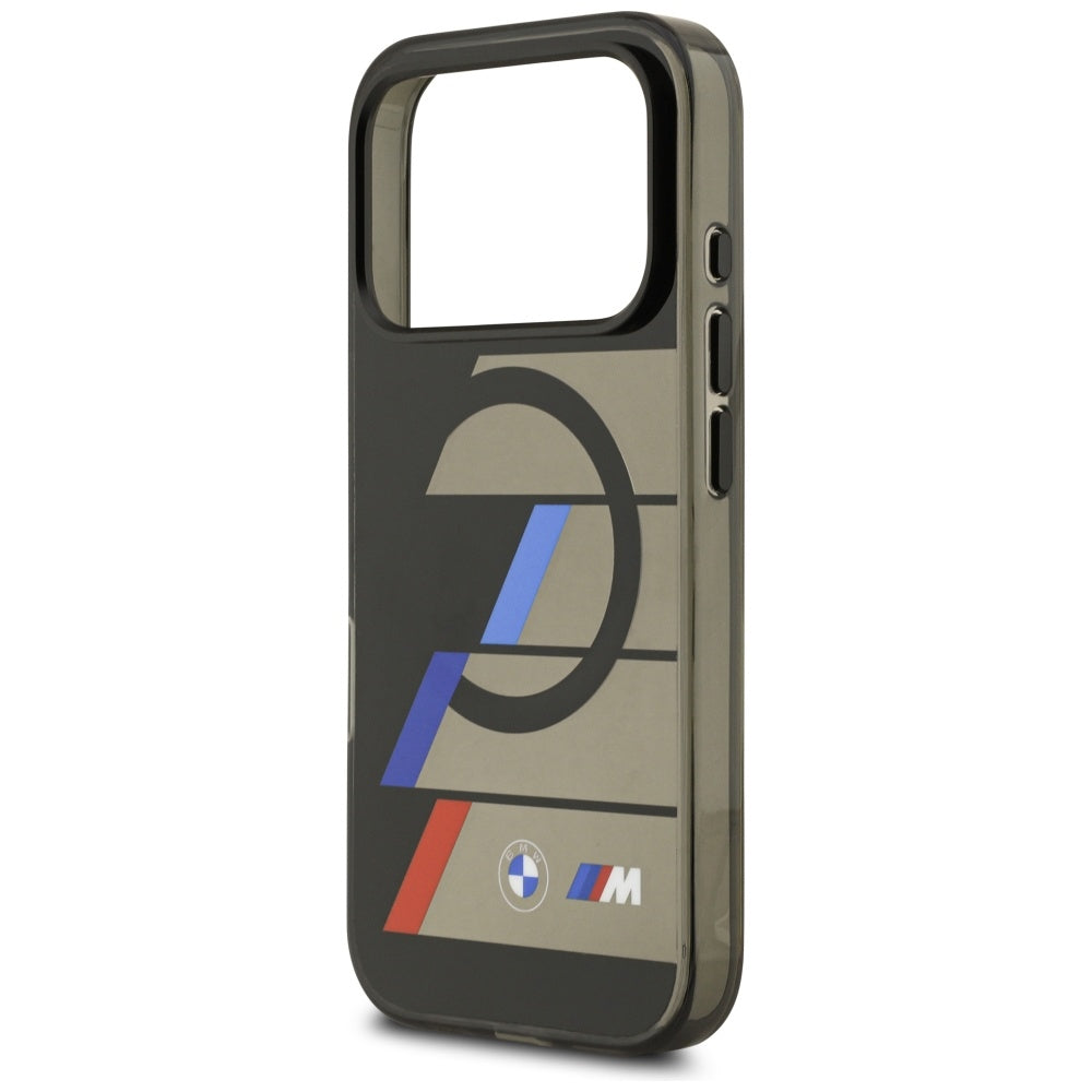 BMW M IML Metal Buttons Tricolor Lines MagSafe Case til iPhone 17 Pro - sort