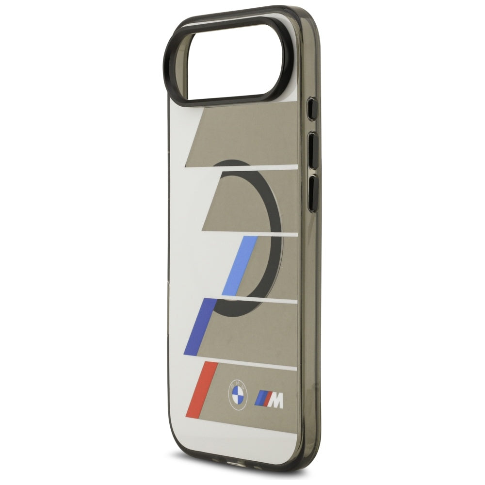 BMW M IML Metal Buttons Tricolor Lines MagSafe Case til iPhone Air - Grå