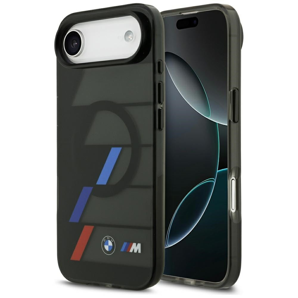 BMW M IML Metal Buttons Tricolor Lines MagSafe Case til iPhone Air - sort