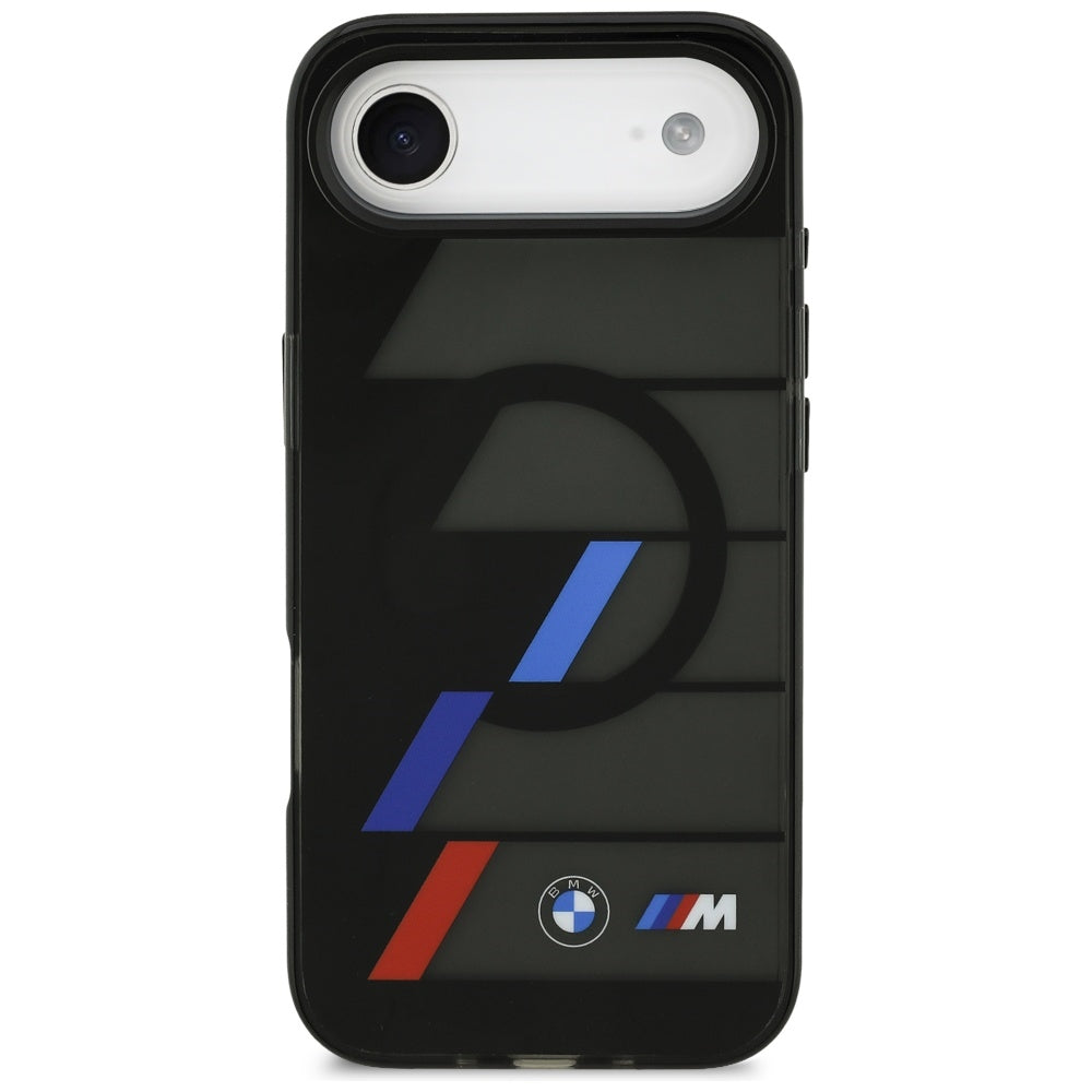 BMW M IML Metal Buttons Tricolor Lines MagSafe Case til iPhone Air - sort
