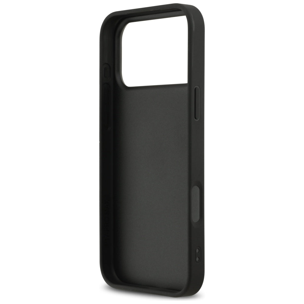 DKNY Repeat Texture Pattern med Tonal Stripe Case til iPhone 17 Pro Max - sort