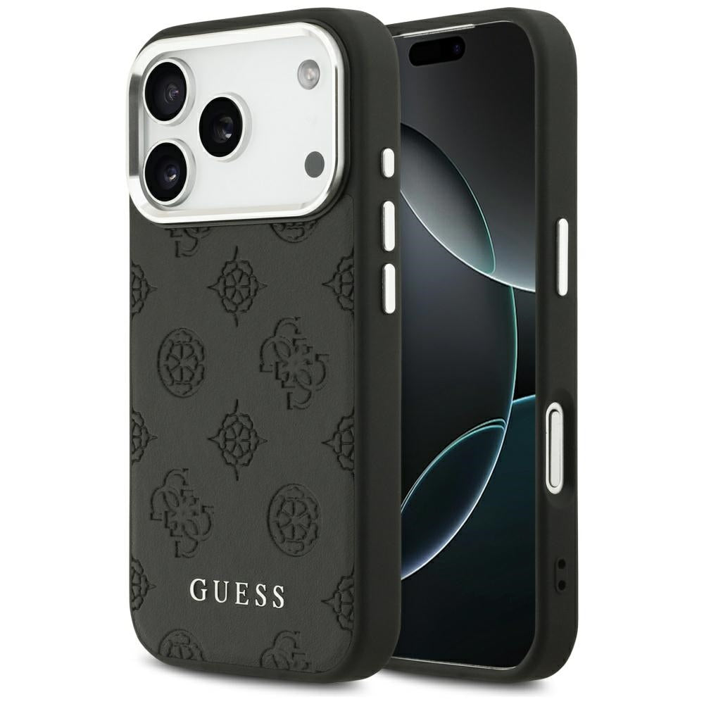Guess Peony Hot Stamp Script MagSafe Case til iPhone 17 Pro - sort