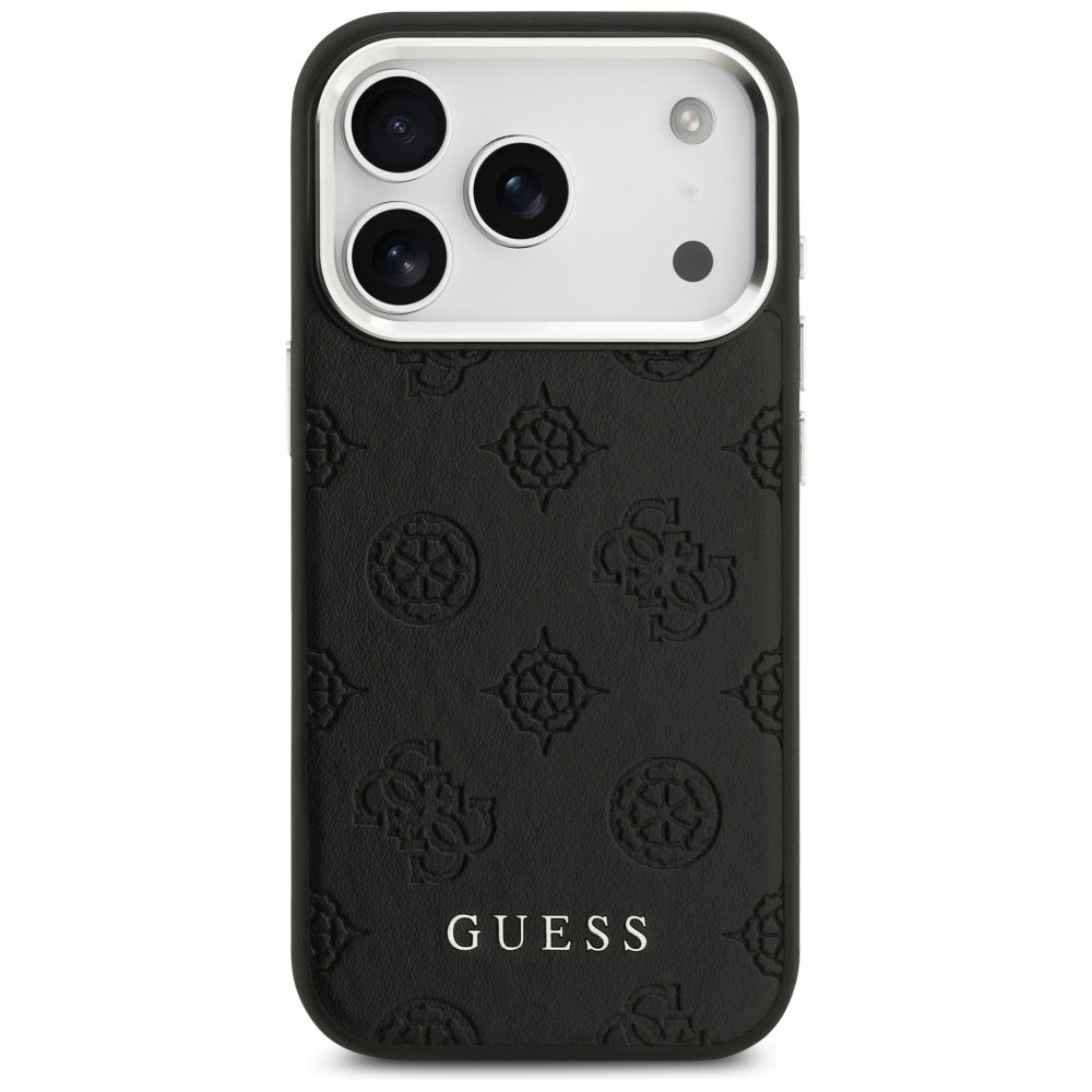 Guess Peony Hot Stamp Script MagSafe Case til iPhone 17 Pro - sort