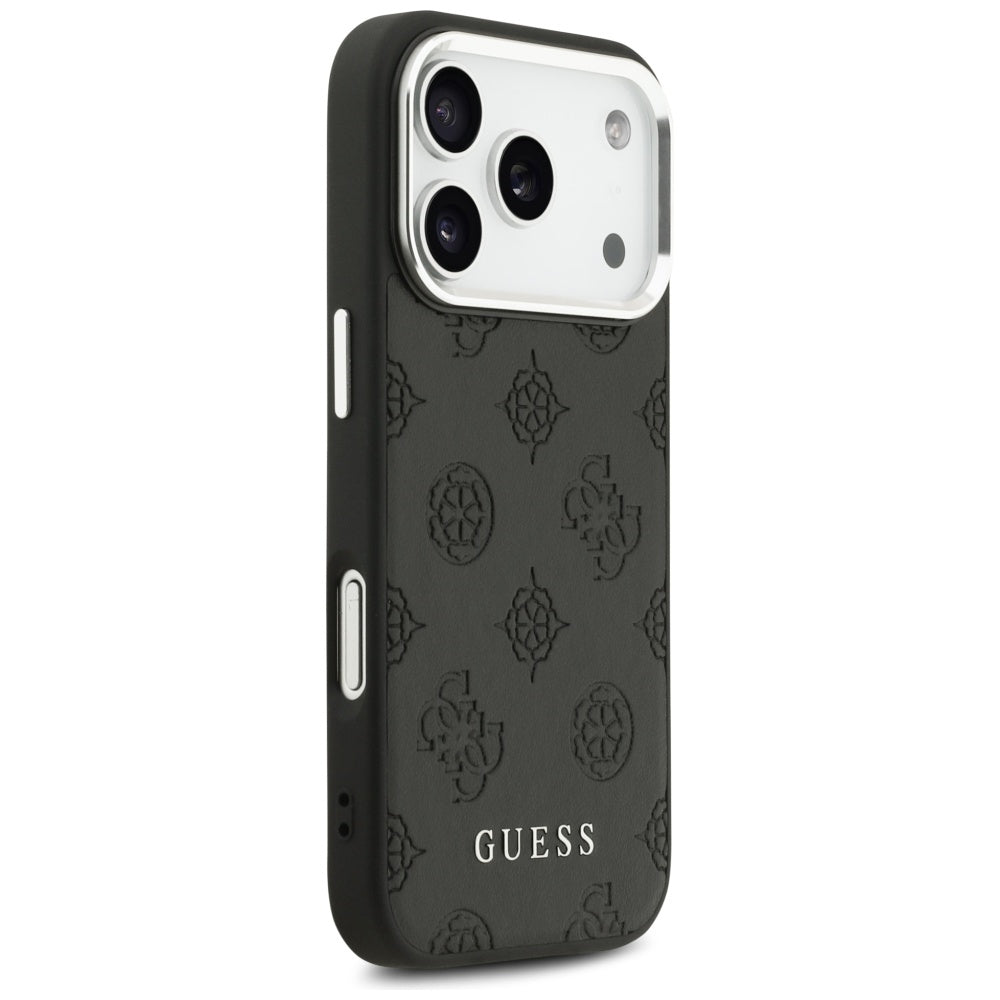 Guess Peony Hot Stamp Script MagSafe Case til iPhone 17 Pro - sort