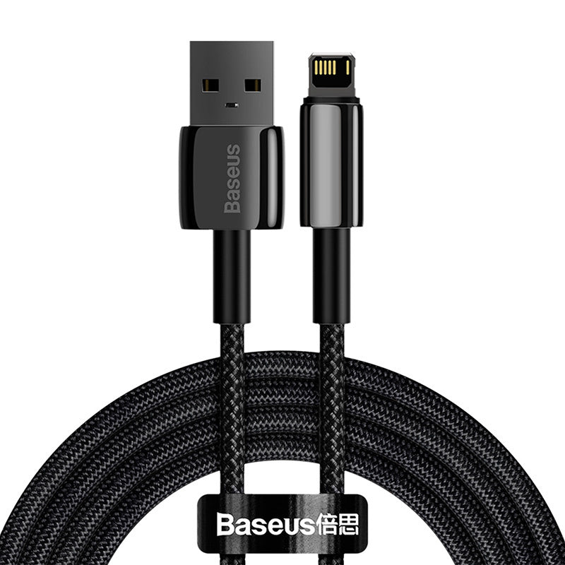 Baseus Tungsten Gold Cable USB til iP 2.4A 2m (sort)