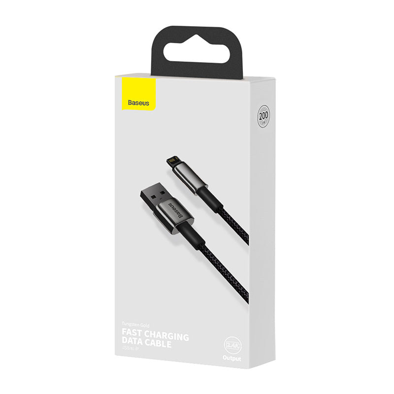 Baseus Tungsten Gold Cable USB til iP 2.4A 2m (sort)