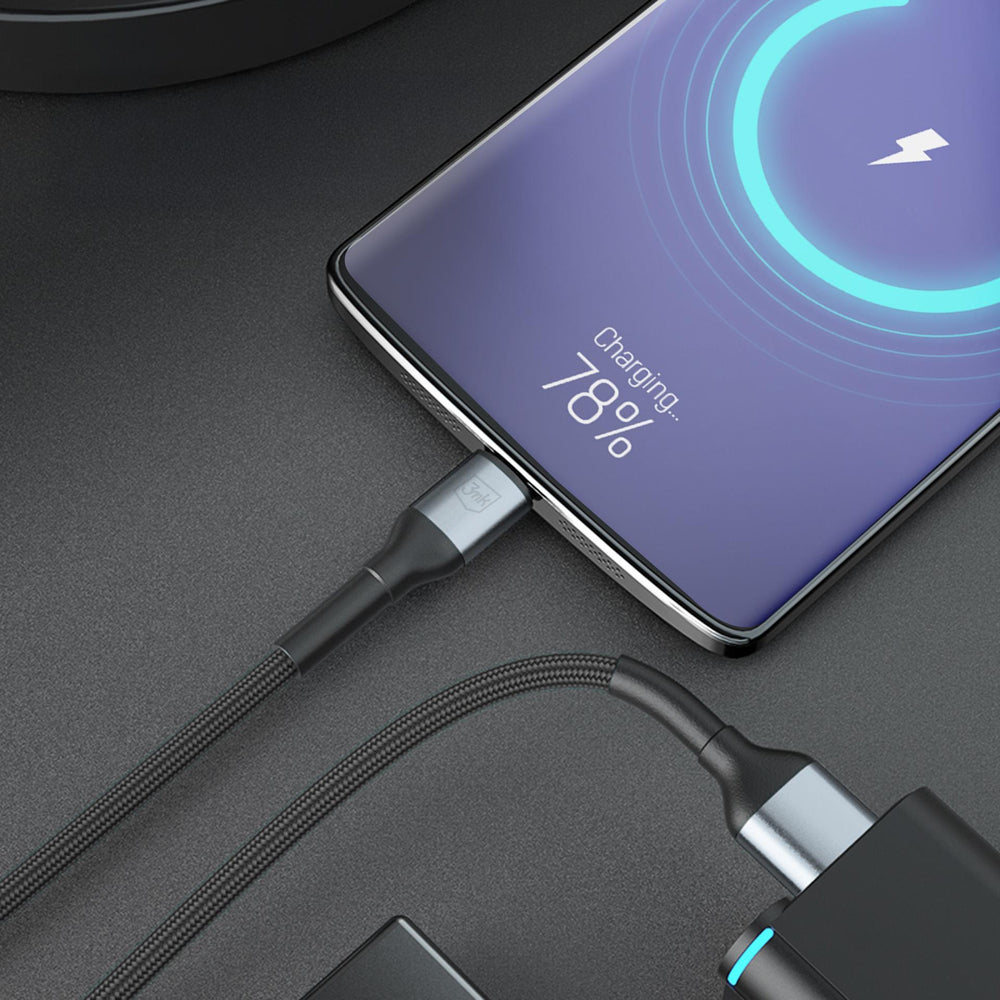 3mk Hyper Cable N-SERIES USB-A / MicroUSB 1m 5V/2.4A 12W / sort