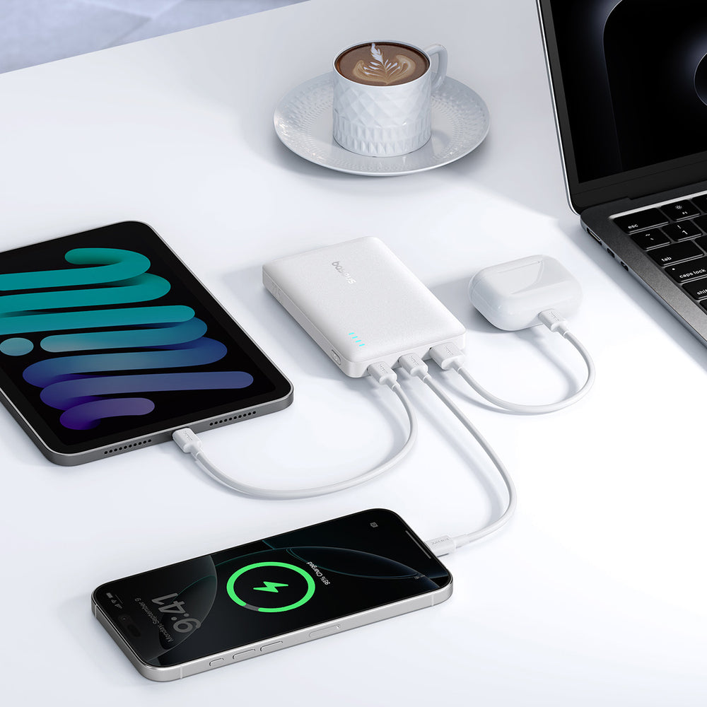 Baseus EnerFill FP21 Power Bank 10000mAh 22.5W USB-A - USB-C - White