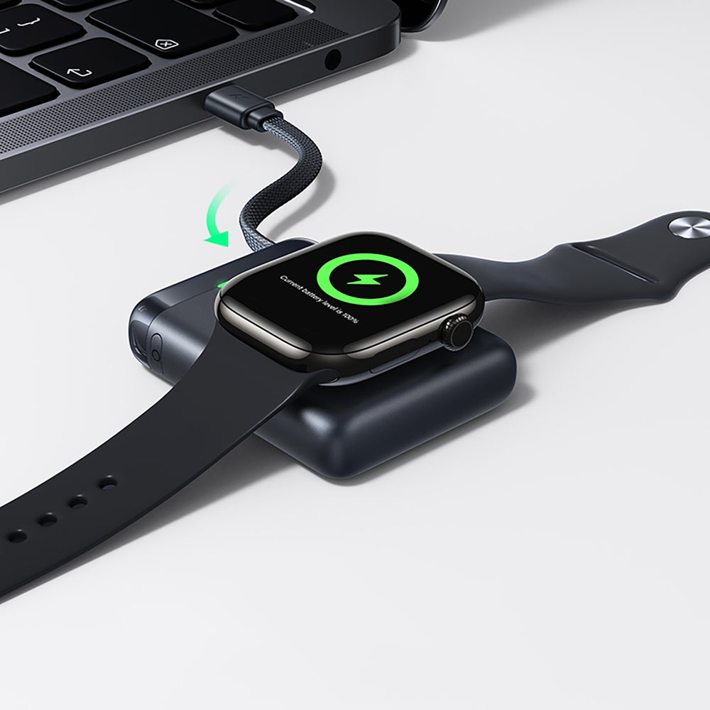 Baseus EnerFill FW11 5W Power Bank for Apple Watch with Built-in Cable - Black