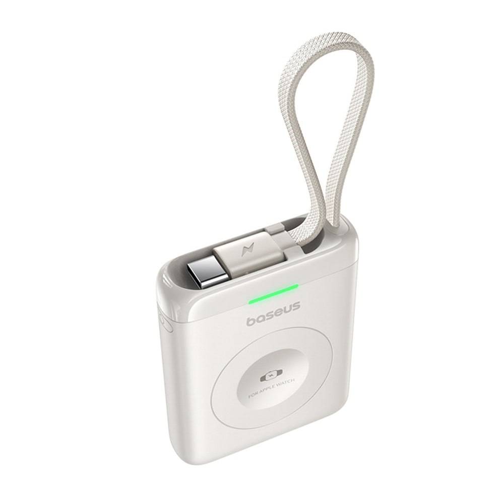 Baseus EnerFill FW11 5W Power Bank for Apple Watch with Built-in Cable - White