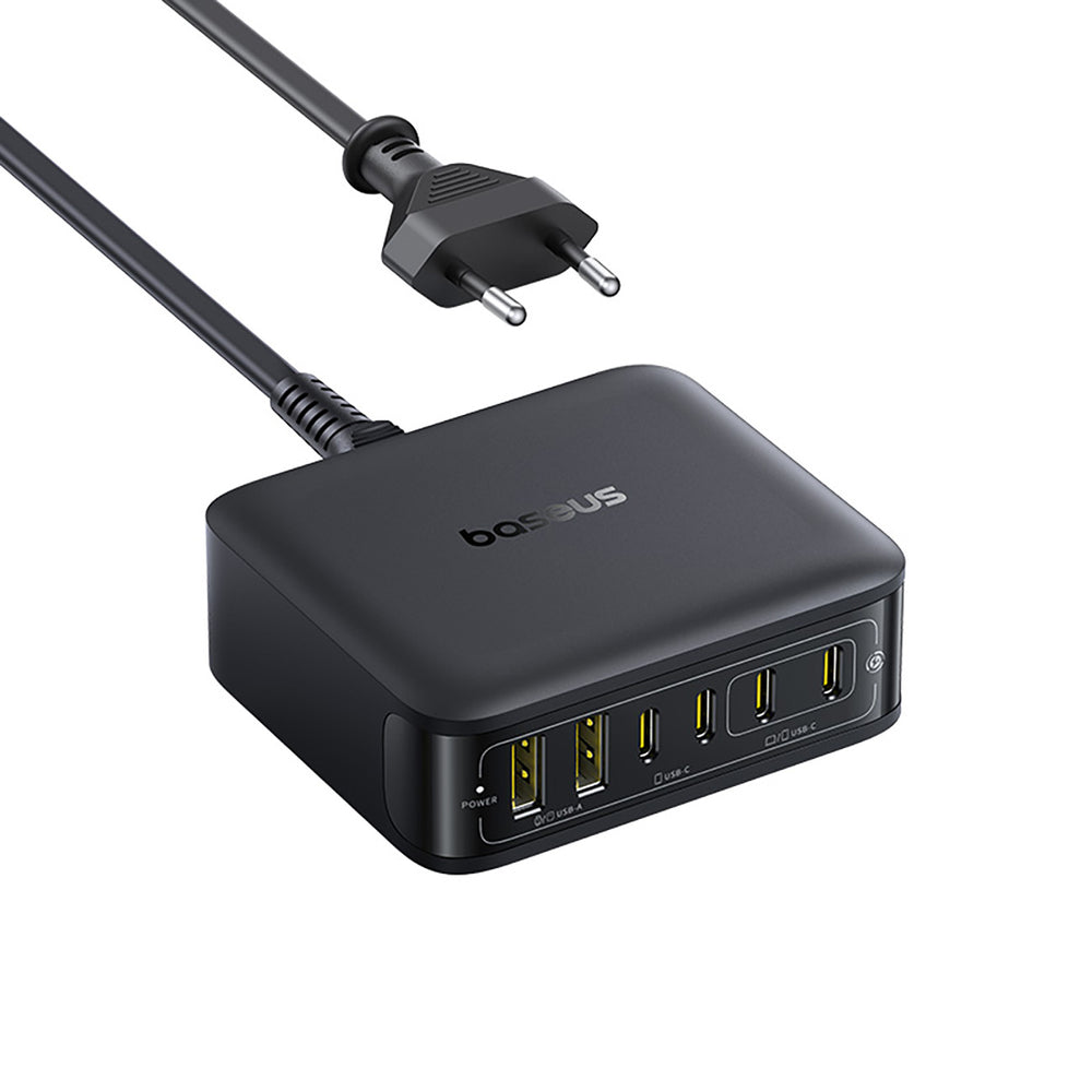Baseus EnerFill FH21 120W Ladestation 4xUSB-C + 2xUSB-A - sort