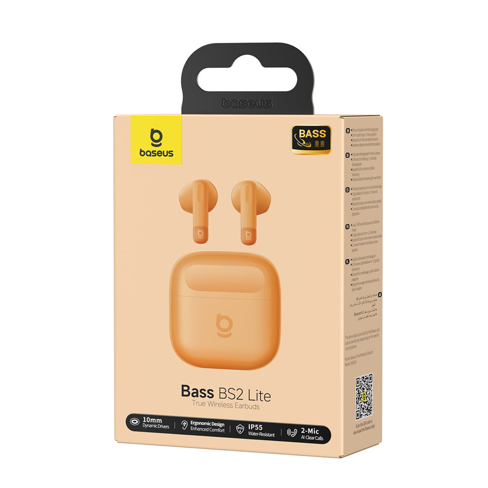 Baseus Bass BS2 Lite TWS In-Ear Headphones - Orange