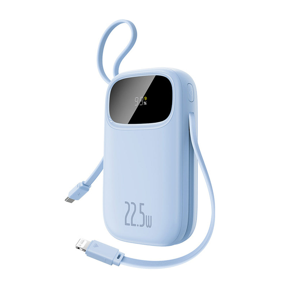 Baseus EnerFill FC31 QPow3 20000mAh 22.5W Power Bank with Digital Display with 2 Built-in Cables - Blue