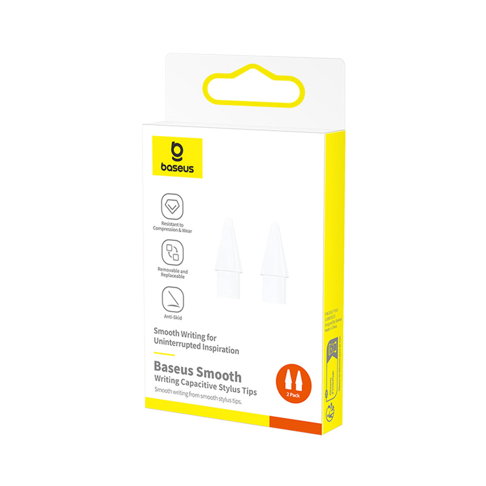 Baseus Smooth Writing Replacement Tips for Capacitive Stylus 2 stykker - hvid