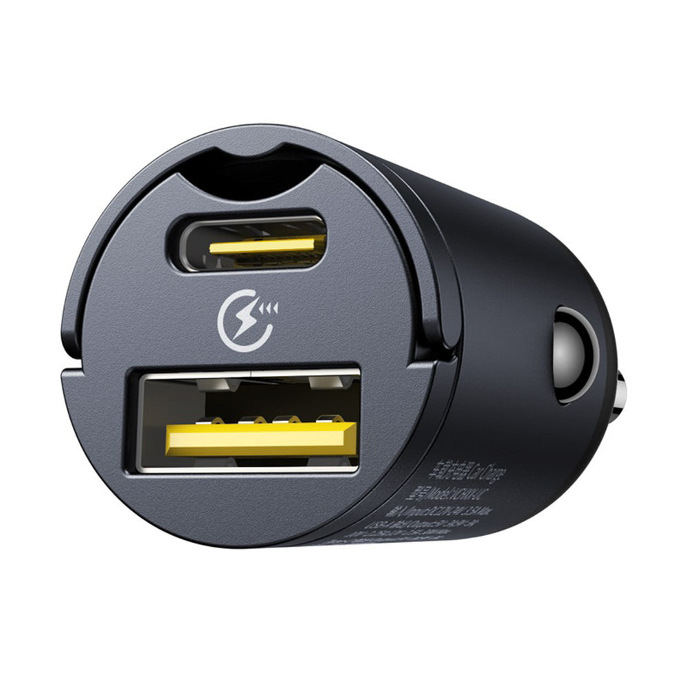 Baseus Tiny Star 30W USB-A USB-C Biloplader - sort