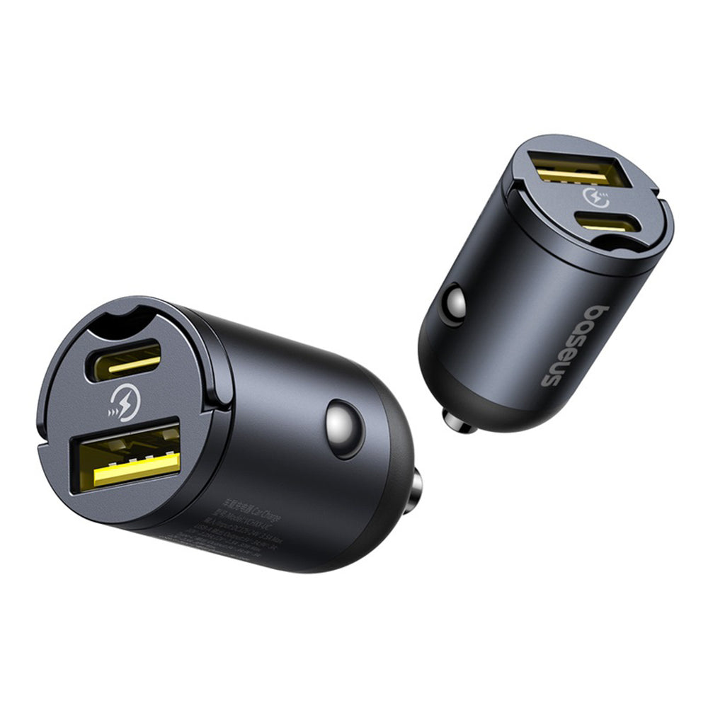 Baseus Tiny Star 30W USB-A USB-C Biloplader - sort