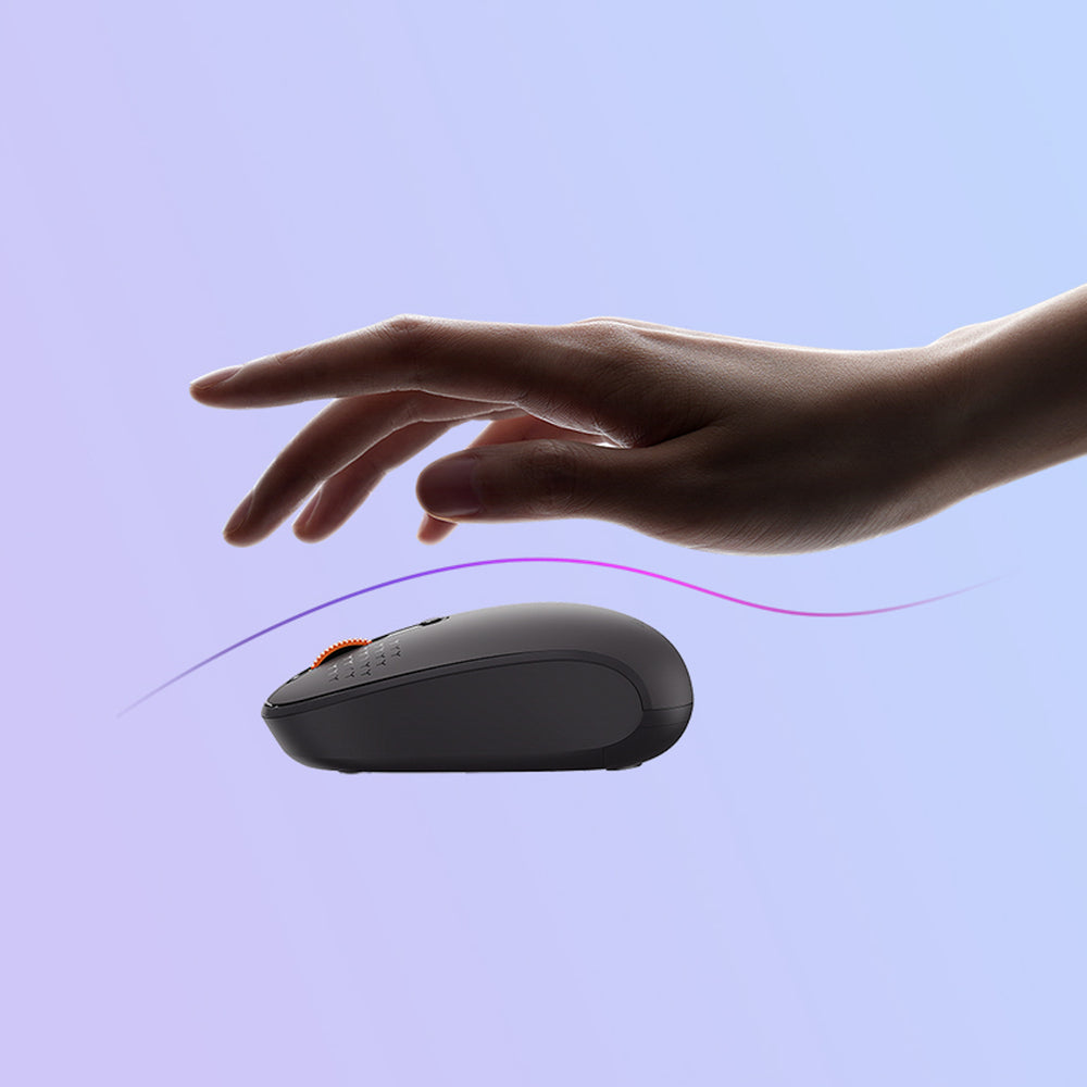 Baseus F01B 2.4GHz trådløs mus + Bluetooth 3.0 + 5.0 - Grå