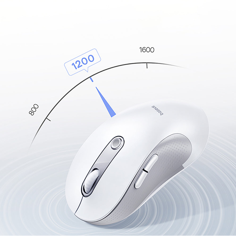 Baseus F02 Wireless Ergonomic Bluetooth Mouse - White