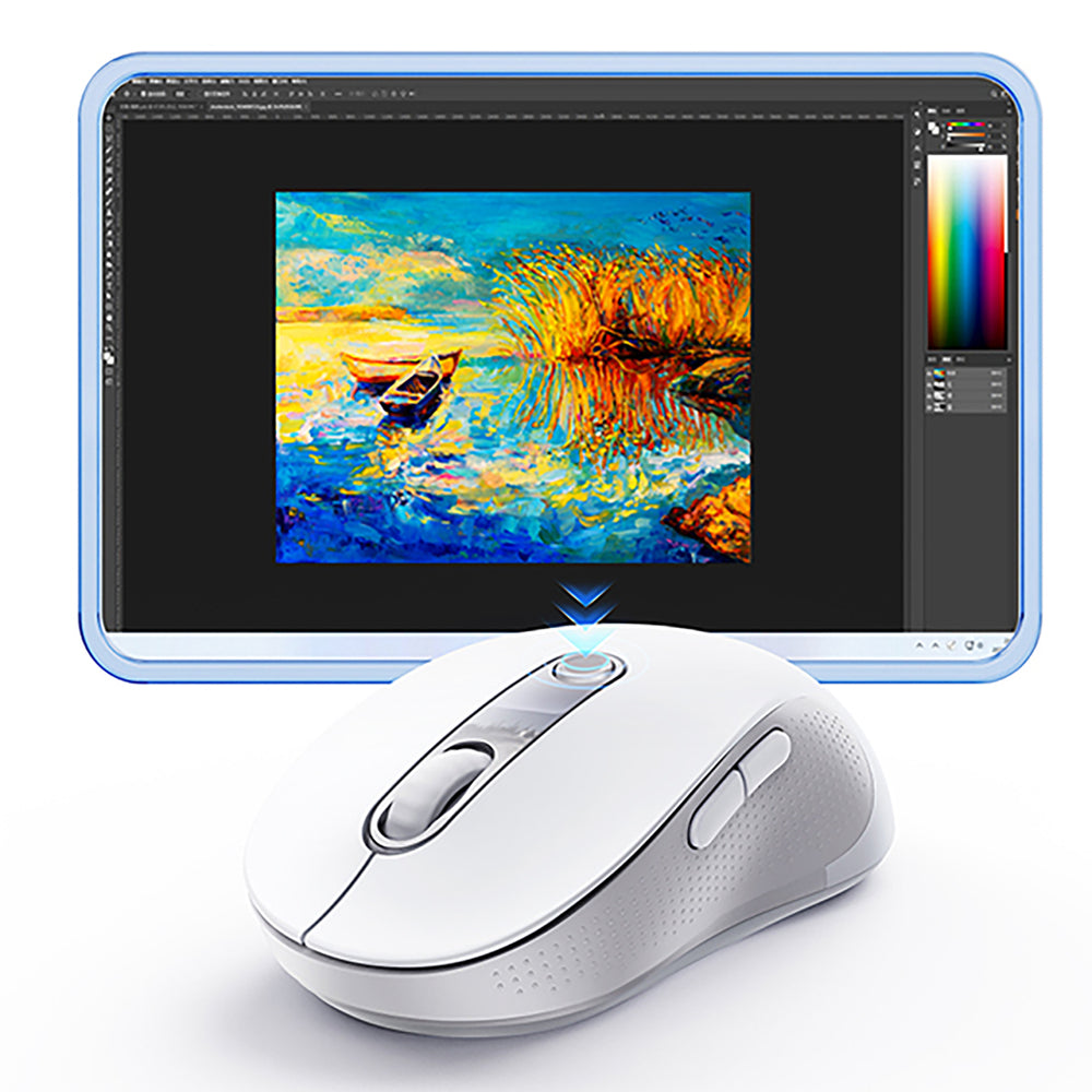 Baseus F02 Ergonomic Wireless Mouse USB 2.4GHz - White