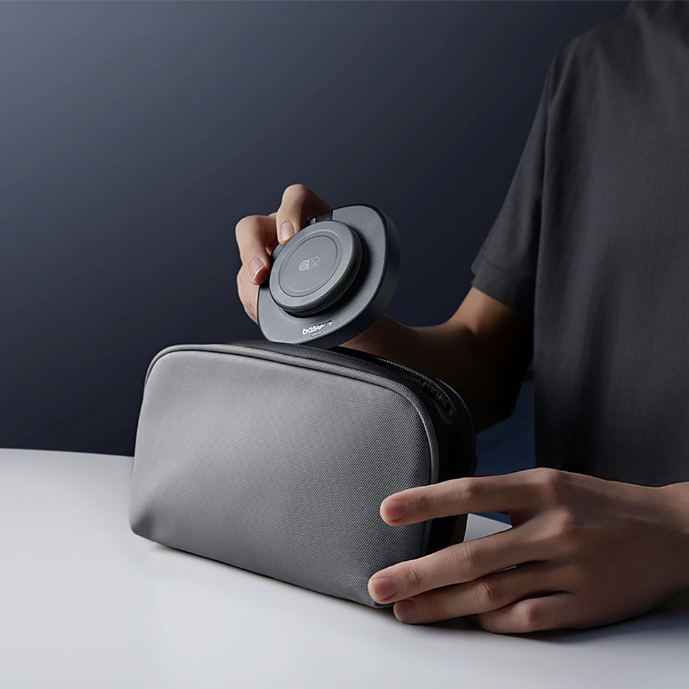 Baseus EnerFill FF11 15W Foldable Inductive Charger with 20W Wall Charger and 1m USB-C Cable - Black