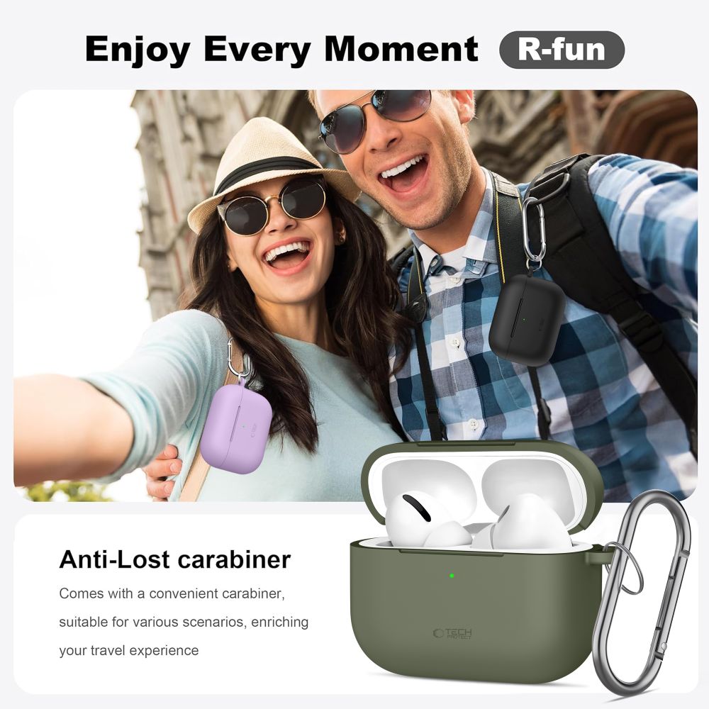 Tech-Protect Silicone Hook Case til AirPods Pro - Blå